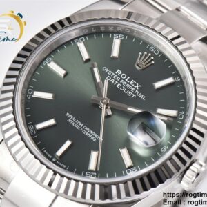 DateJust 41 126334 Clean 1:1 Best Edition 904L Steel Green Stick Dial on Oyster Bracelet VR3235