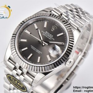 DateJust 126334 904L SS Clean Factory Best Edition Gray Rhodium Dial on Jubilee Bracelet S3235