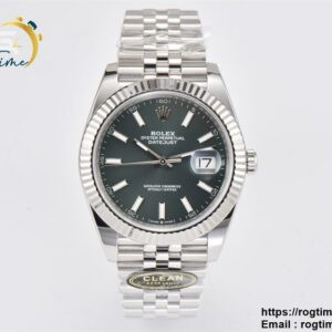 DateJust 41 126334 Clean 1:1 Best Edition 904L Steel Mint Green Dial on Jubilee Bracelet VR3235