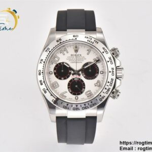 Daytona 116509 Clean 1:1 Best Edition 904L SS Case White Dial on Rubber Strap SA4130 V2