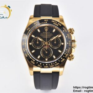 Daytona 116518 Clean Factory 1:1 Best Edition Black Dial on Oysterflex Rubber Strap SA4130