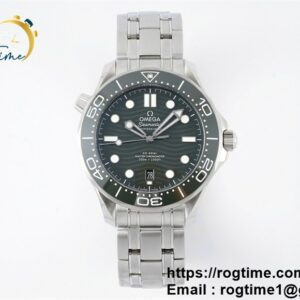 Seamaster Diver 300M SS ZF 1:1 Best Edition Green Ceramic Green Dial on Bracelet A8800