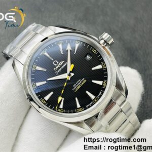 Aqua Terra 150M 15,000 GAUSS VSF 1:1 Best Edition Black Textured Dial on SS Bracelet A8508