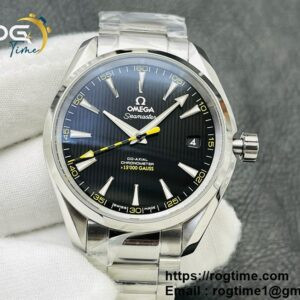 Aqua Terra 150M 15,000 GAUSS VSF 1:1 Best Edition Black Textured Dial on SS Bracelet A8508