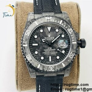 Submariner 40mm DIW VSF 1:1 Best Edition Forged Carbon White Element on Nylon Strap VS3135