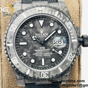 Submariner 40mm DIW VSF 1:1 Best Edition Forged Carbon White Element on Nylon Strap VS3135