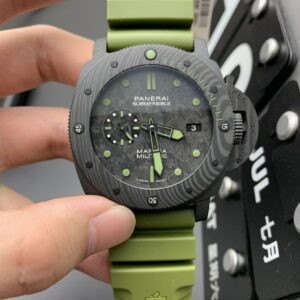 PAM961 Carbotech VSF Best Edition Carbon Dial on Green Rubber Strap P.9010