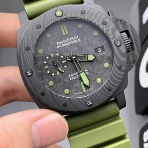 PAM961 Carbotech VSF Best Edition Carbon Dial on Green Rubber Strap P.9010