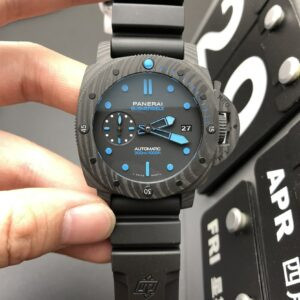 PAM960 Carbotech 42mm VSF Best Edition Black Dial Blue Markers on Rubber Strap P.9010