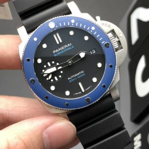 PAM1209 Luminor Submersible 42mm Blue Ceramic Bezel VSF on Black Rubber Strap