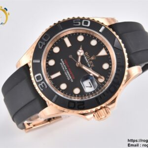 Yacht-Master 126655 Clean Factory 1:1 Best Edition Black Ceramic Bezel on Oysterflex Strap VR3235