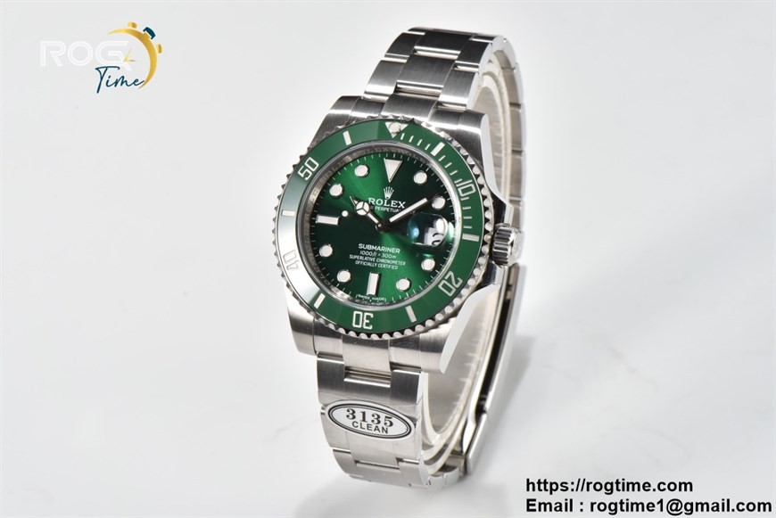 Rolex Submariner Date 116610 LV SS 904L Green Dial Clone 3135 Clean Factory