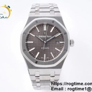 Royal Oak 41mm 15400 SS ZF 1:1 Best Edition Gray Textured Dial on SS Bracelet  A3120 Super Clone