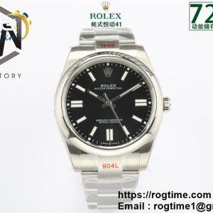 Oyster Perpetual 41mm 124300 EWF V2 Best Edition Black Dial on 904L SS Bracelet A3230