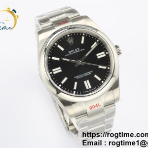 Oyster Perpetual 41mm 124300 EWF V2 Best Edition Black Dial on 904L SS Bracelet A3230