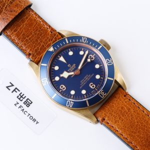 Heritage Black Bay M79250BB Bronze Blue ZF Best Edition on Aged Brown Leather Strap A2824