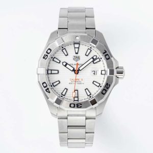 Aquaracer Calibre 5 44mm TARF 1:1 Best Edition White Dial SS Bezel on SS Bracelet SW200