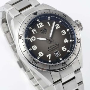 Autavia SS 42mm TARF 1:1 Best Edition Gray Dial SS Bezel on SS Bracelet SW200