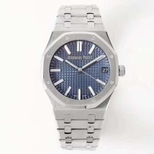 Royal Oak 41mm 15510 SS ZF 1:1 Best Edition Blue Textured Dial on SS Bracelet A4302