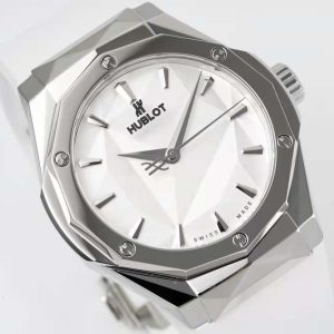 Classic Fusion Orlinski SS APSF 1:1 Best Edtion White Faceted Dial on White Rubber Strap A2892