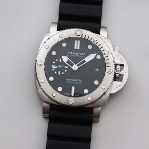 PAM 1229 Submersible Quaranta 44mm SS VSF 1:1 Best Edition Black Dial on Rubber Strap P9010