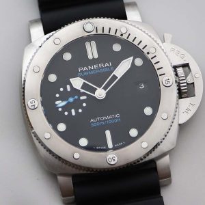 PAM 1229 Submersible Quaranta 44mm SS VSF 1:1 Best Edition Black Dial on Rubber Strap P9010