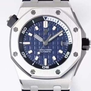 Royal Oak Offshore Diver 15720 ZF 1:1 Best Edition Blue Dial on Blue Rubber Strap A4308