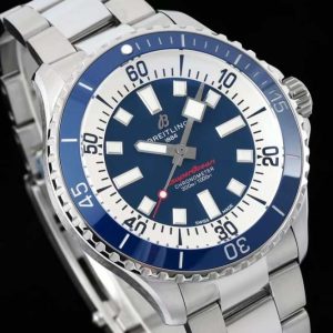 Superocean 44mm Blue TF 1:1 Best Edition Blue Dial on SS Bracelet A2824