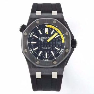 Royal Oak Offshore Diver Forged Carbon IPF Best Edition on Rubber Strap MIYOTA9019