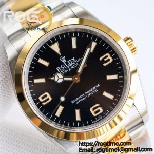 Explorer I 124273 36mm EWF Best Edition 904L YG/SS Black Dial on YG/SS Bracelet Asia 3230