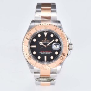 Yacht-Master 126621 SS/RG Clean Factory 904L Steel Black Dial on SS/RG Bracelet VR3235