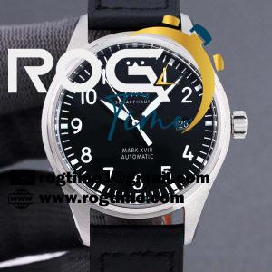 Mark XVIII IW327001 MKS 1:1 Best Edition Black Dial on Black Leather Strap MIYOTA 9015