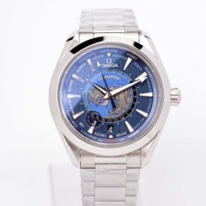 Aqua Terra Worldtimer VSF 1:1 Best Edition Blue Dial on SS Bracelet A8938 Super Clone