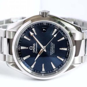 Aqua Terra 150M SS VSF 1:1 Best Edition Blue Textured Dial Silver Markers on SS Bracelet A8500