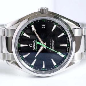 Aqua Terra 150M Master Chronometers VSF 1:1 Best Edition Black Dial Green Hand on SS Bracelet A8500 Super Clone