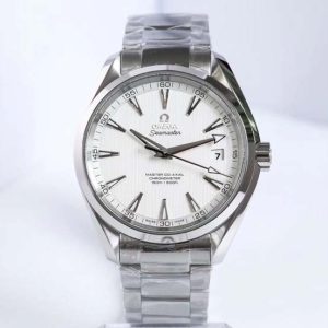 Aqua Terra 150M SS VSF 1:1 Best Edition White Textured Dial Silver Markers on SS Bracelet A8500 Super Clone