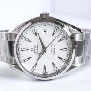 Aqua Terra 150M SS VSF 1:1 Best Edition White Textured Dial Silver Markers on SS Bracelet A8500 Super Clone