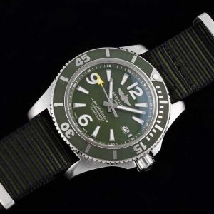 Superocean Automatic 44 TF 1:1 Best Edition Green Dial Green Bezel on Green Nylon Strap A2824