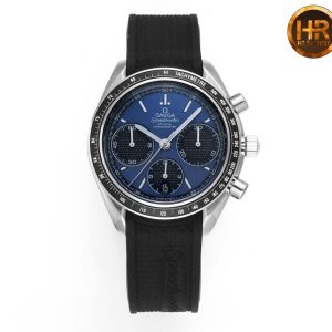 Speedmaster Racing Master SS HRF Maker Blue/Black Dial on Black Rubber Strap A7750