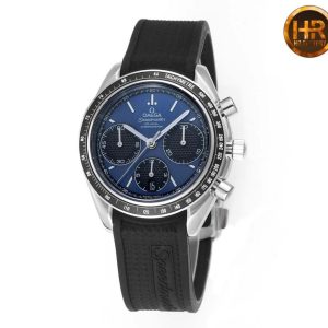 Speedmaster Racing Master SS HRF Maker Blue/Black Dial on Black Rubber Strap A7750