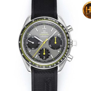 Speedmaster Racing Master SS HRF Maker Gray/Black Dial on Black Rubber Strap A7750