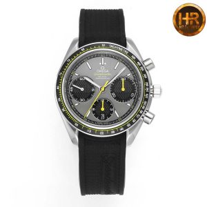 Speedmaster Racing Master SS HRF Maker Gray/Black Dial on Black Rubber Strap A7750