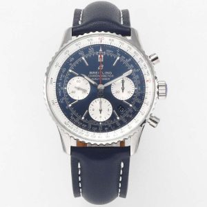 Navitimer Chronograph SS/LE Blue/Wht BLS V2 A7750 Mod