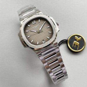 Nautilus 7118 Ladies 3KF 1:1 Best Edition Gray Dial on SS Bracelet A324 Super Clone