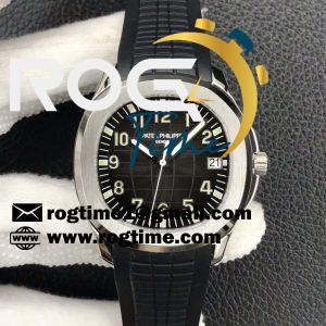 Aquanaut 5167 SS 3KF Best Edition Gray Dial on Black Rubber Strap A324 Super Clone V2