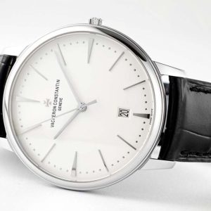 Patrimony Date SS PPF 1:1 Best Edition White Dial on Black Leather Strap MIYOTA 9015