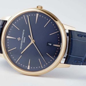 Patrimony Date RG PPF 1:1 Best Edition Blue Dial on Blue Leather Strap MIYOTA 9015