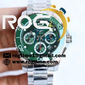 Conquest L3.840.4.56.6 Real Ceramic Bezel SS ZF 1:1 Best Edition Green dial On SS Bracelet A7750