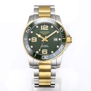 Conquest SS/YG Green Ceramic Bezel SS ZF 1:1 Best Edition Green Dial on SS/YG Bracelet A2824