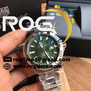 Original Factory Tag Heuer – Aquaracer Caliber 5 SS/SS Green Textured SW200